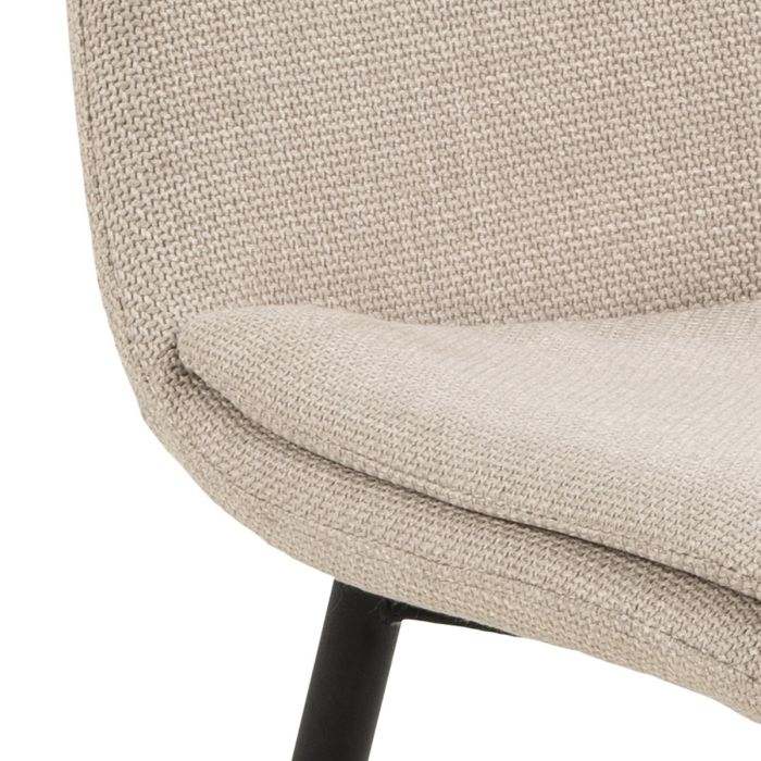 The Serena Beige Textured Fabric Dining Chair – Set of 4 – image 6