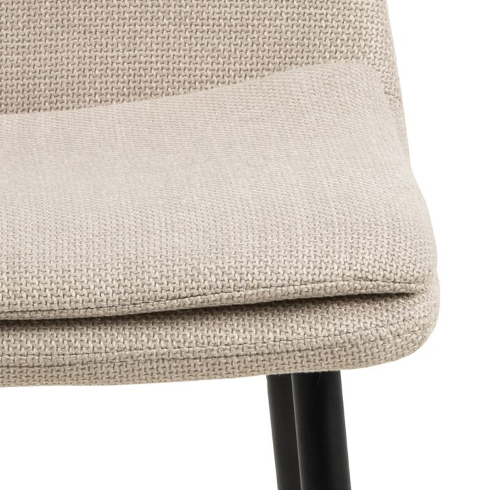 The Serena Beige Textured Fabric Dining Chair – Set of 4 – image 7