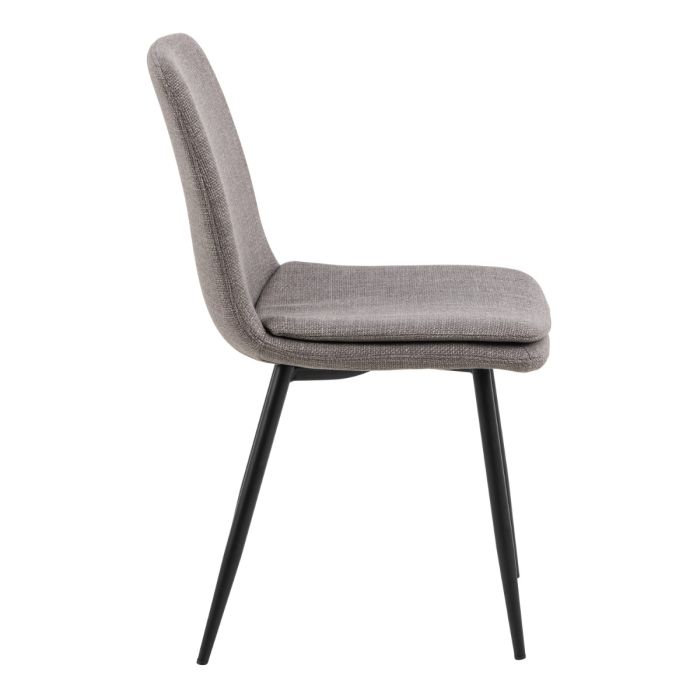 The Serena Light Brown Textured Fabric Dining Chair – Set of 4 – image 3