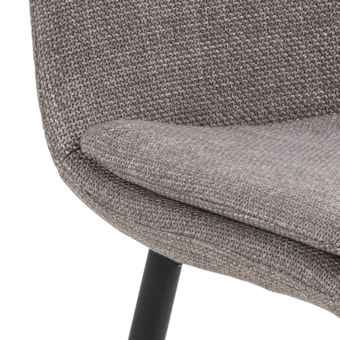 The Serena Light Brown Textured Fabric Dining Chair – Set of 4 – image 6