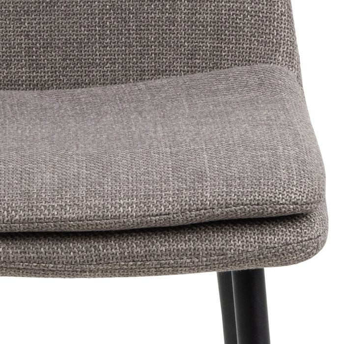 The Serena Light Brown Textured Fabric Dining Chair – Set of 4 – image 7