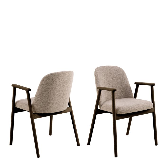 The Siena Beige Fabric Dining Chair – Set of 2 – image 1
