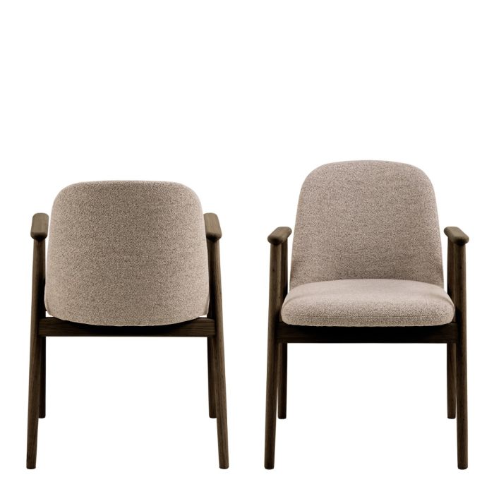 The Siena Beige Fabric Dining Chair – Set of 2 – image 2