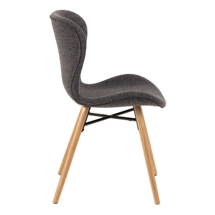 The Tivoli Anthracite Bouclé & Oak Dining Chair – Set of 2 – image 3