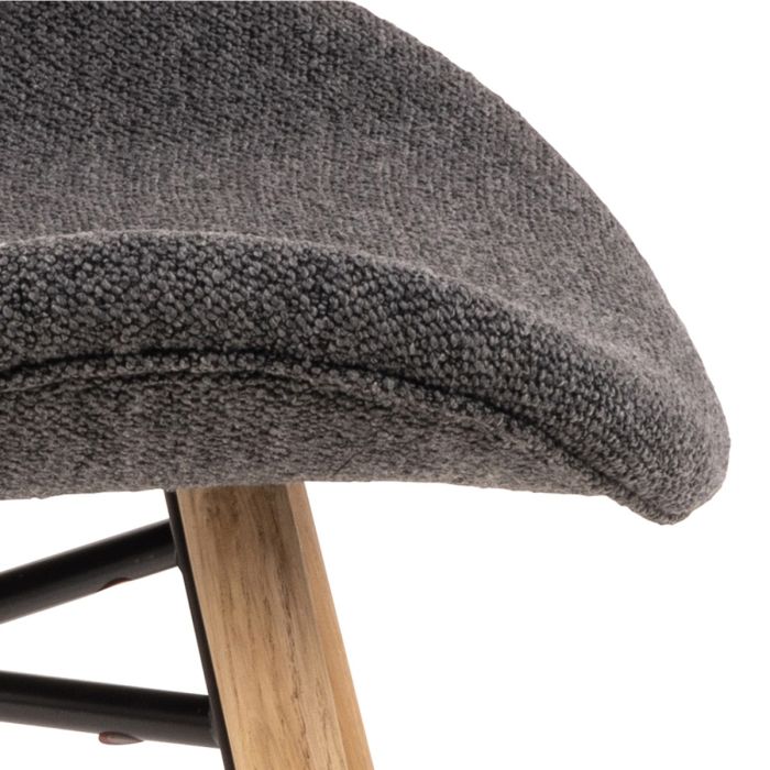 The Tivoli Anthracite Bouclé & Oak Dining Chair – Set of 2 – image 8