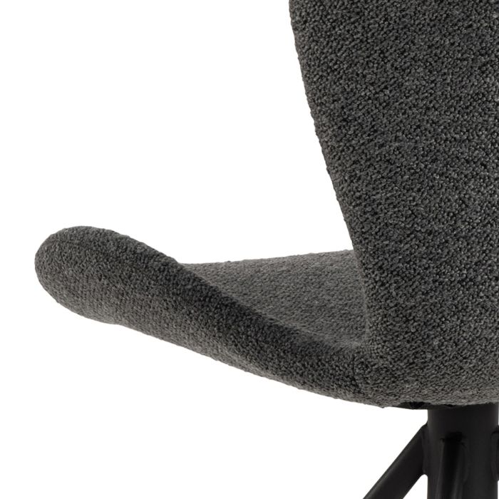The Tivoli Anthracite Bouclé Swivel Dining Chair – Set of 2 – image 7
