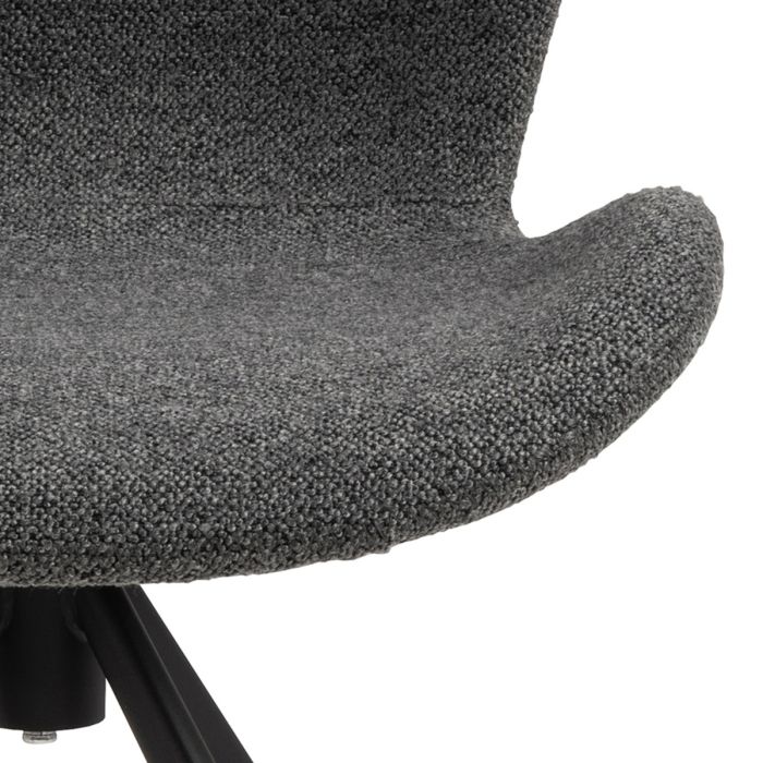 The Tivoli Anthracite Bouclé Swivel Dining Chair – Set of 2 – image 8