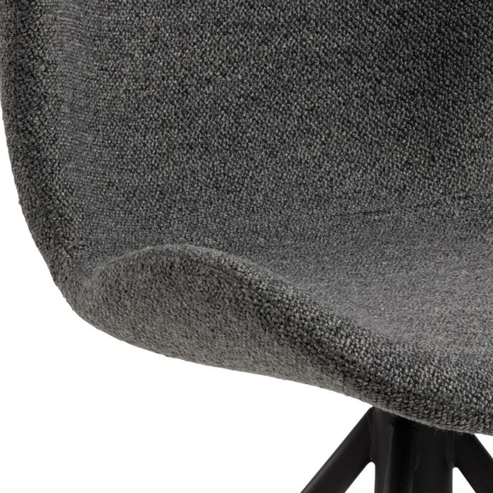 The Tivoli Anthracite Bouclé Swivel Dining Chair – Set of 2 – image 9
