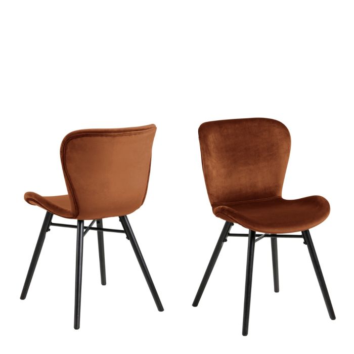 The Tivoli Copper Fabric Dining Chair – Set of 2 – image 1