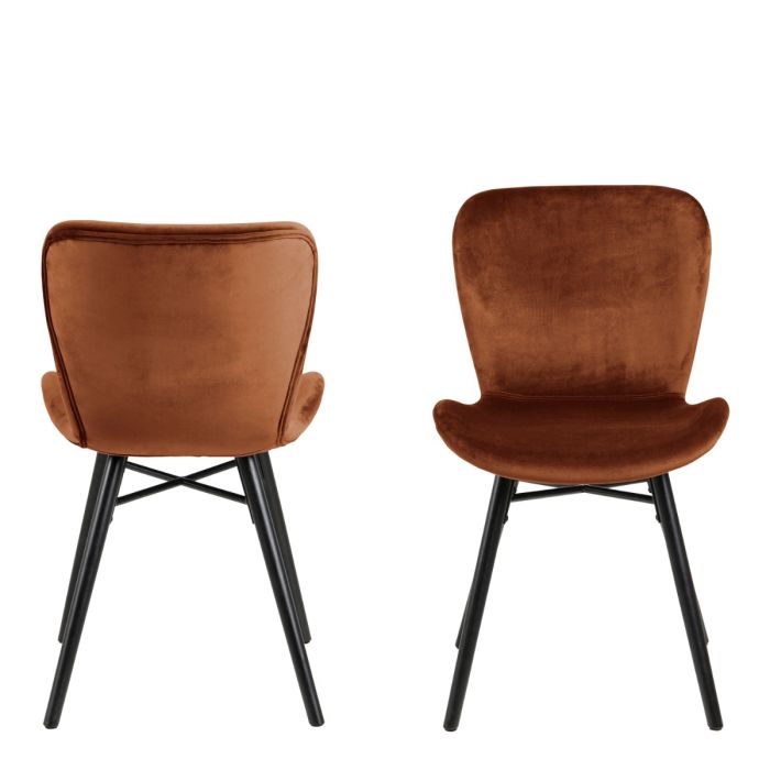 The Tivoli Copper Fabric Dining Chair – Set of 2 – image 2