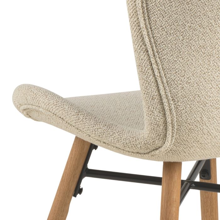 The Tivoli Cream Bouclé & Oak Dining Chair – Set of 2 – image 8