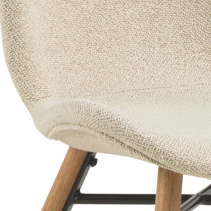 The Tivoli Cream Bouclé & Oak Dining Chair – Set of 2 – image 9