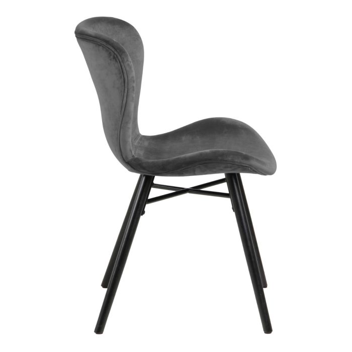 The Tivoli Dark Grey Velvet Dining Chair – Set of 2 – image 3