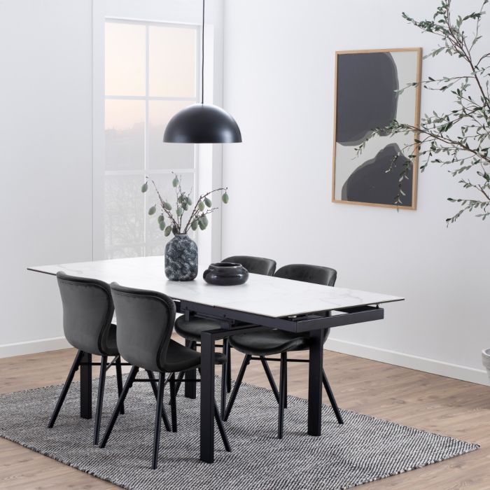 The Tivoli Dark Grey Velvet Dining Chair – Set of 2 – image 4