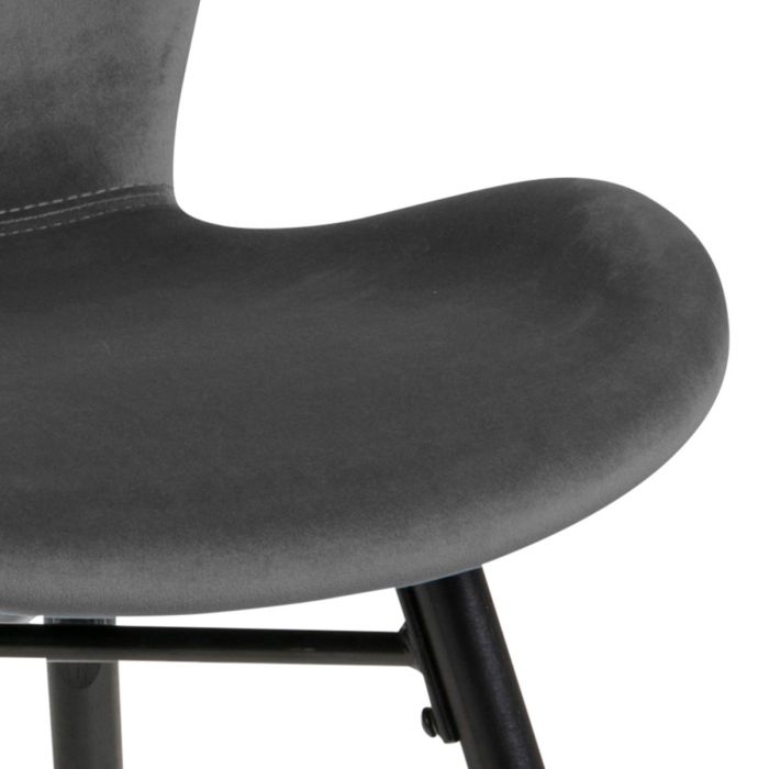 The Tivoli Dark Grey Velvet Dining Chair – Set of 2 – image 6