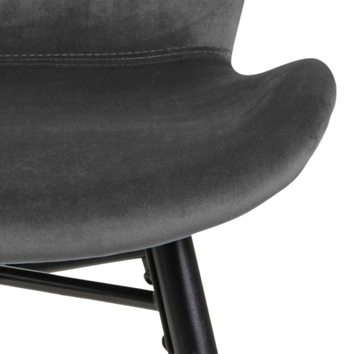 The Tivoli Dark Grey Velvet Dining Chair – Set of 2 – image 7