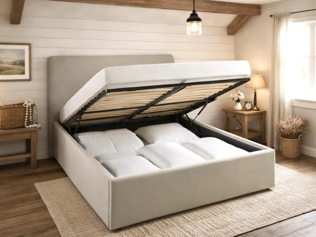 Hayati | Luxury Fabric Ottoman Bed