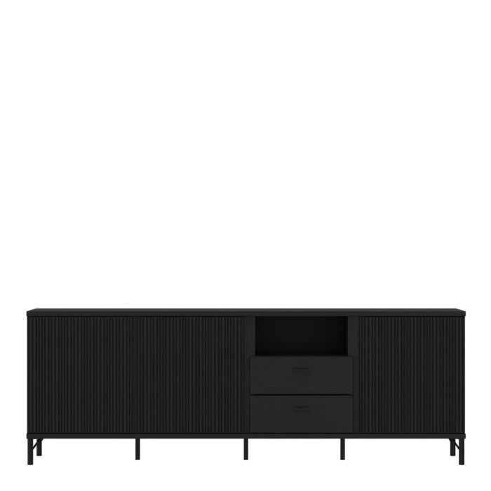 Zafarya Black Graphite Large TV Cabinet – supplier image 2