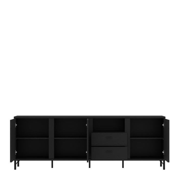 Zafarya Black Graphite Large TV Cabinet – supplier image 3