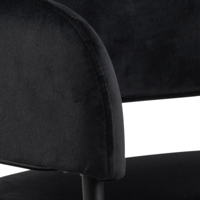 The Zahara Black Velvet Dining Chair with Arms – Set of 2 – image 10
