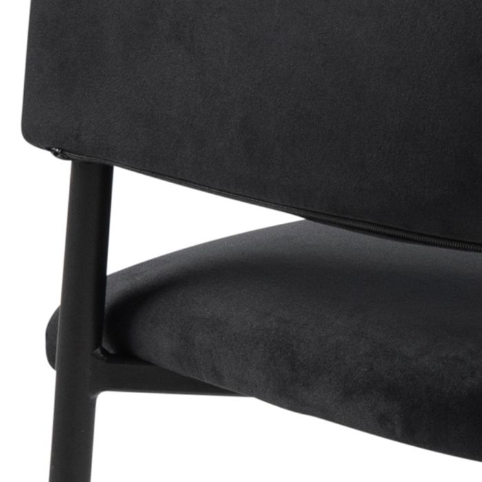 The Zahara Black Velvet Dining Chair with Arms – Set of 2 – image 8
