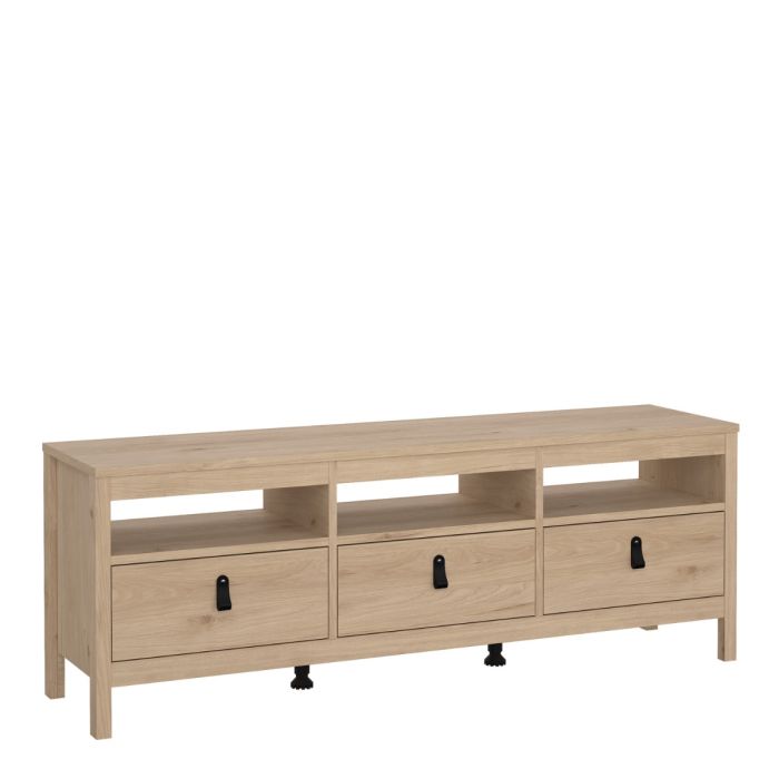 Zahmira Jackson Hickory Oak 3-Drawer TV Unit – supplier image 1