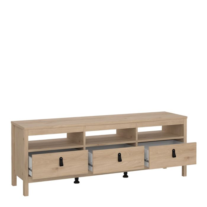 Zahmira Jackson Hickory Oak 3-Drawer TV Unit – supplier image 5
