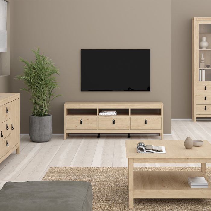 Zahmira Jackson Hickory Oak 3-Drawer TV Unit – additional supplier view