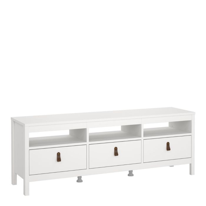 Zahmira White 3-Drawer TV Unit – supplier image 1