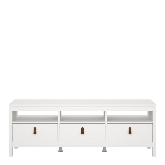 Zahmira White 3-Drawer TV Unit – supplier image 2