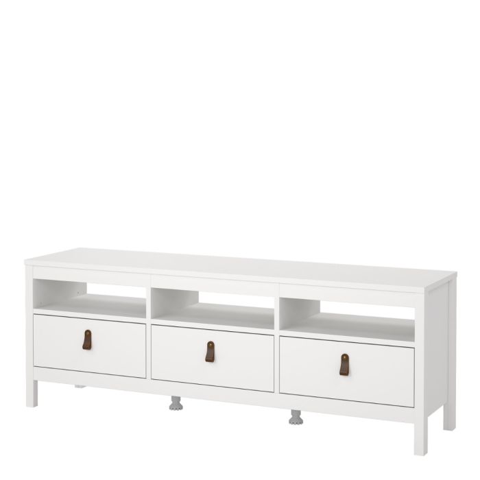 Zahmira White 3-Drawer TV Unit – supplier image 3